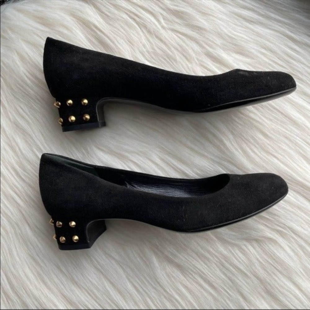 NEW Gucci Studded Suede Flats - Picture 3 of 11